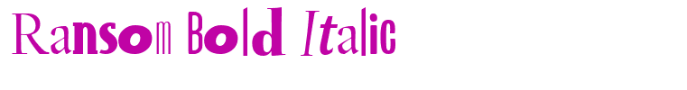 Ransom Bold Italic